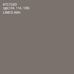 #7C726D - Limed Ash Color Image